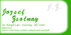 jozsef zsolnay business card